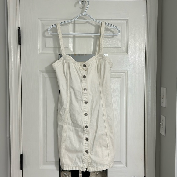 Pacsun white jean dress size M - Picture 1 of 3